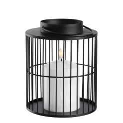 LED Laterne SILENZIO 18 cm schwarz