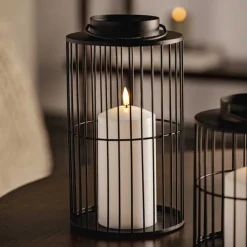 LED Laterne SILENZIO 26 cm schwarz