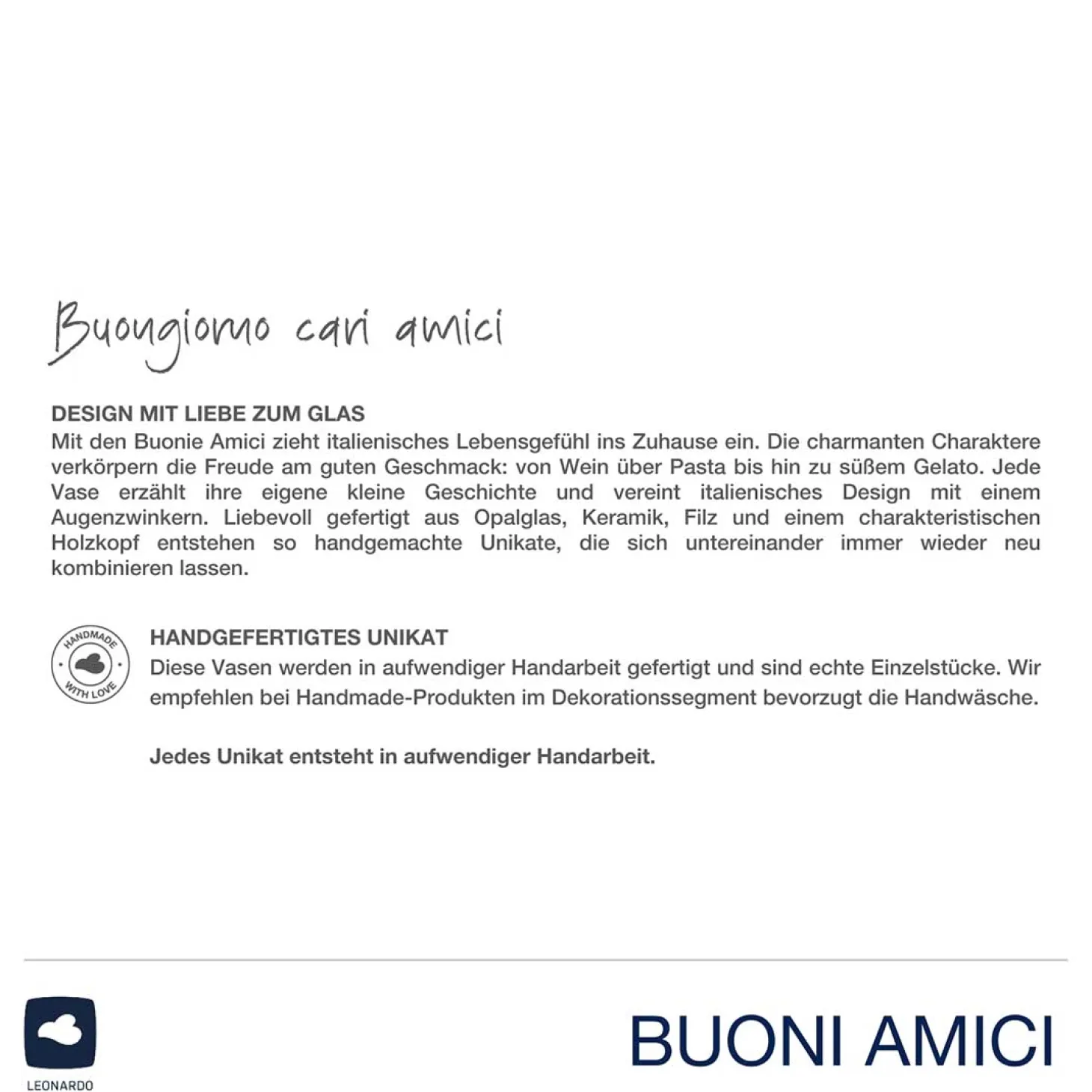 Objektvase BUONI AMICI Luigi 31 cm
