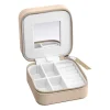 Reiseetui JEWELS taupe 10x10 cm