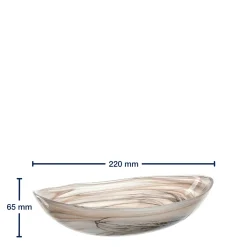 Schale ALABASTRO 22 cm beige oval