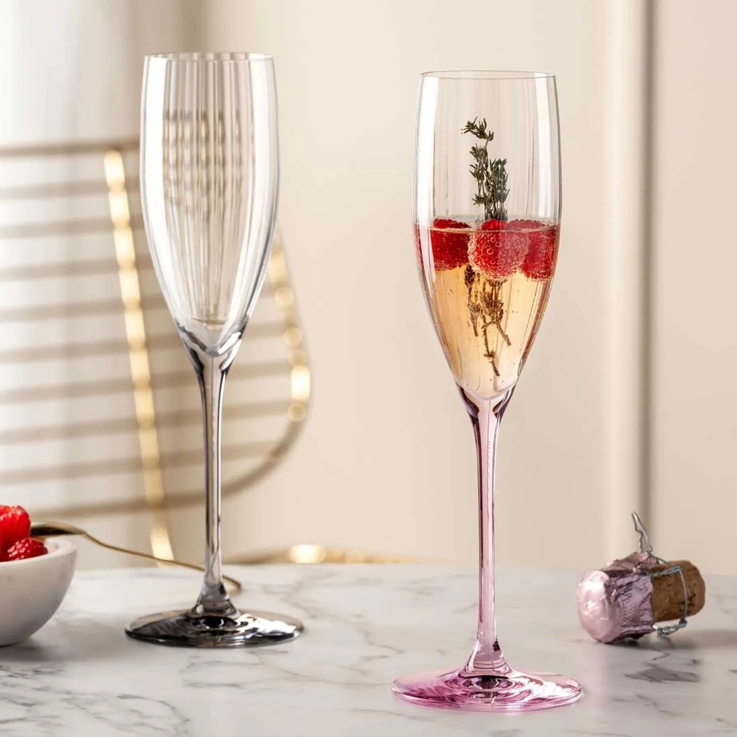 Sektglas POESIA 250 ml grau 6er-Set