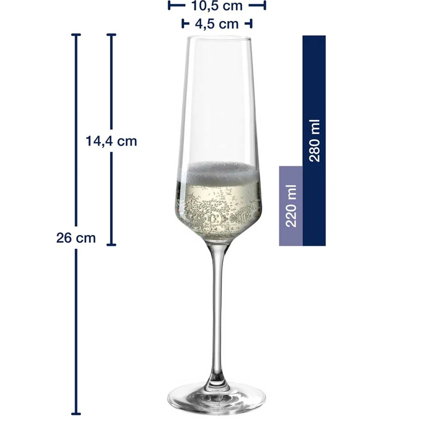 Sektglas PUCCINI 280 ml 6er-Set