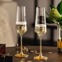 Sektglas PUCCINI 280 ml gold 2er-Set