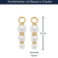 Set/2 Anhänger JUSTINE gold Beauty's