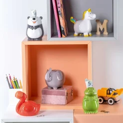 Spardose BAMBINI 12 cm grau Elefant