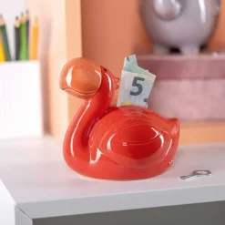 Spardose BAMBINI 12 cm rot Flamingo