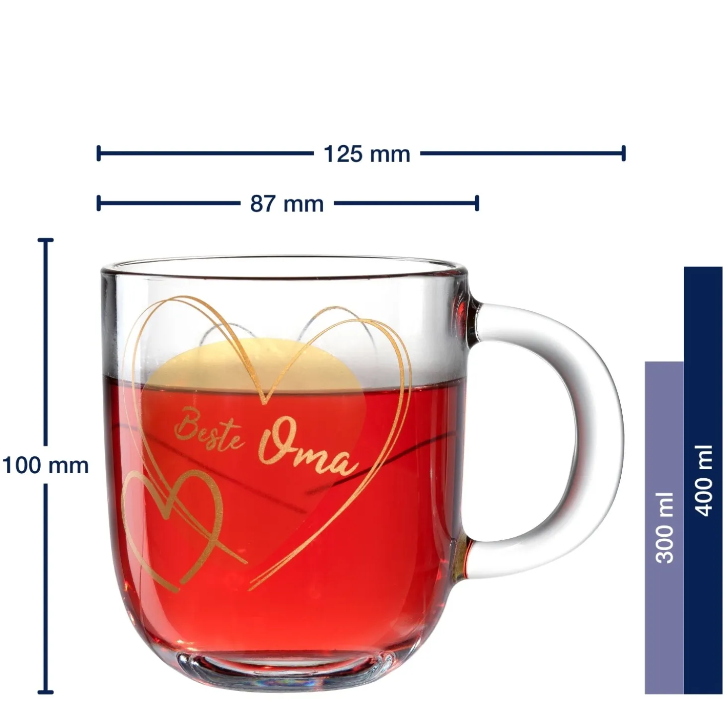 Tasse EMOZIONE 400 ml gelb 'Beste Oma'