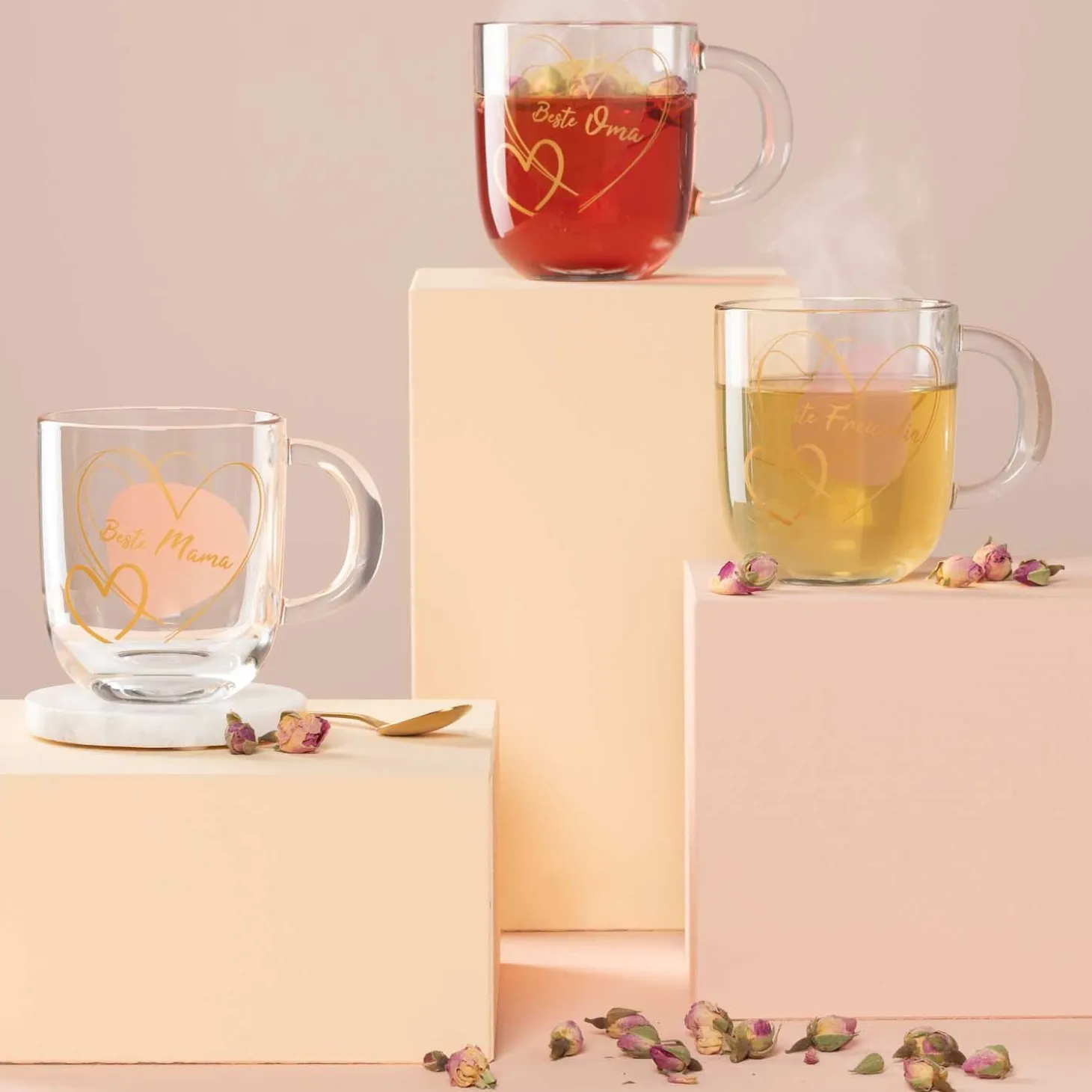 Tasse EMOZIONE 400 ml gelb 'Beste Oma'