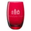 Tischlicht CHEERS 12,5 cm rot mit persönlicher Gravur