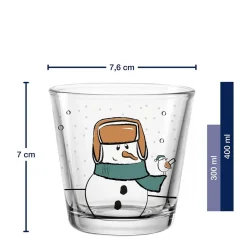 Tischlicht SILENZIO 7 cm Schneemann und Weihnachtsmann 2er-Set