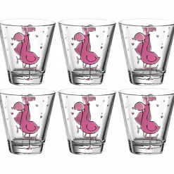 Trinkglas BAMBINI 215 ml Flamingo 6er-Set