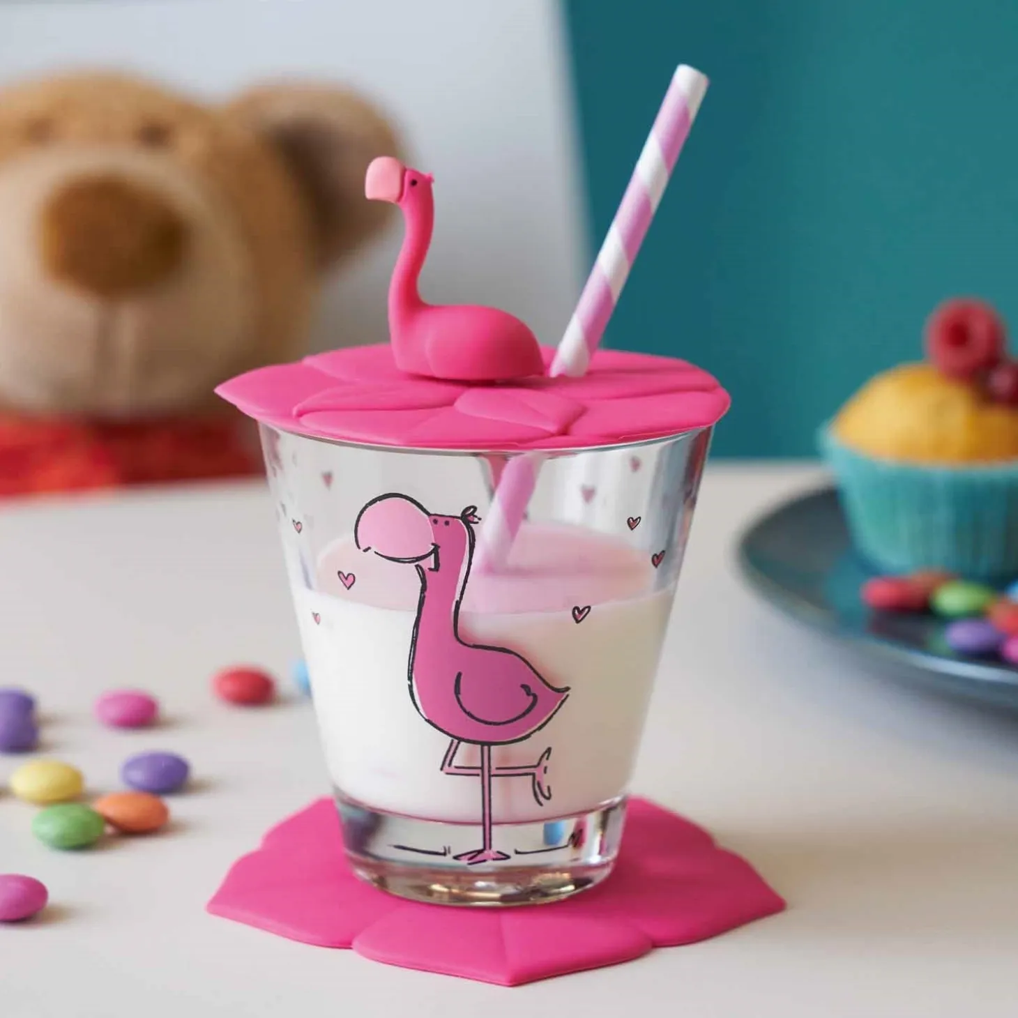 Trinkglas BAMBINI 215 ml Flamingo 6er-Set