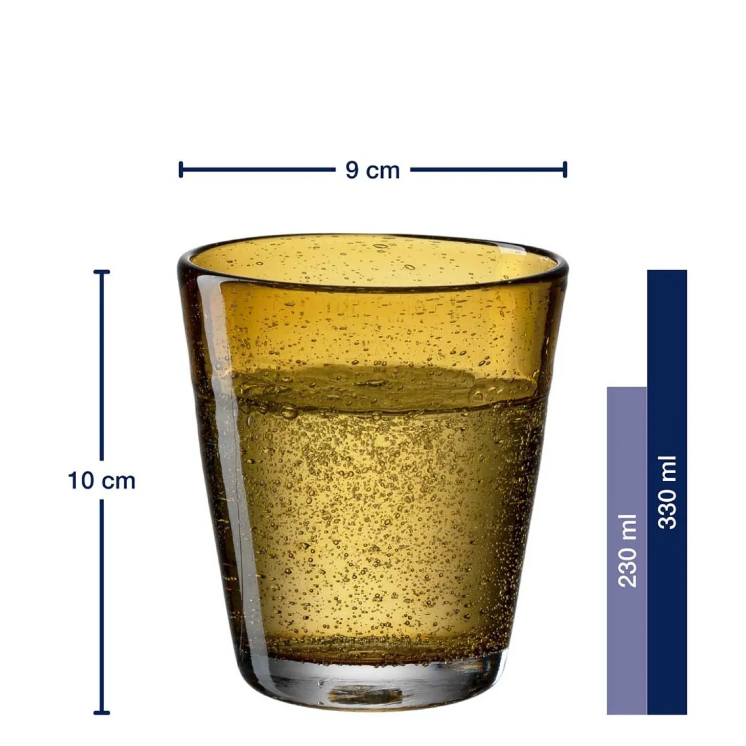 Trinkglas BURANO 330 ml amber 6er-Set