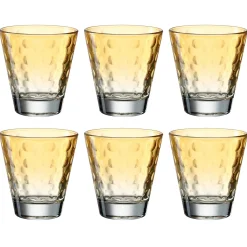 Trinkglas OPTIC 215 ml apricot 6er-Set