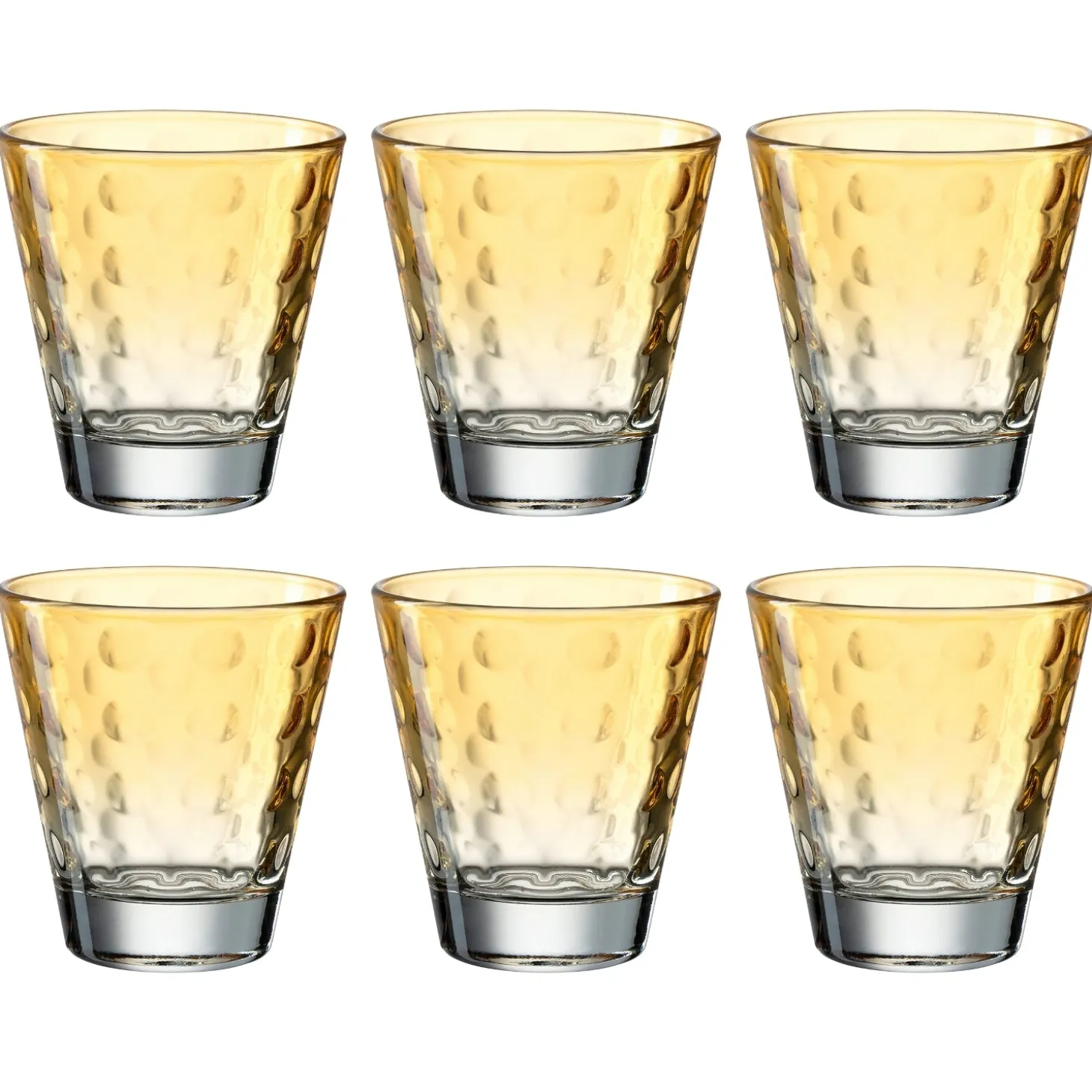 Trinkglas OPTIC 215 ml apricot 6er-Set