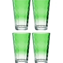 Trinkglas OPTIC 540 ml hellgrün 4er Set