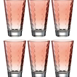 Trinkglas OPTIC 300 ml rot 6er-Set