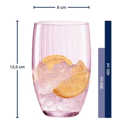 Trinkglas POESIA 460 ml rosé 6er-Set