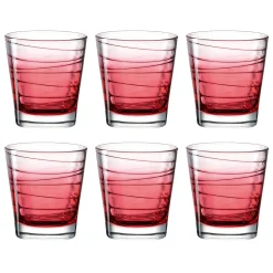 Trinkglas VARIO STRUTTURA 250 ml rot 6er-Set