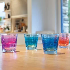Trinkglas VARIO STRUTTURA 250 ml rot 6er-Set