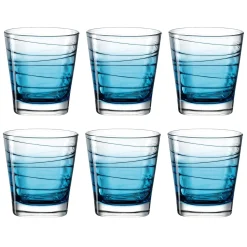 Trinkglas VARIO STRUTTURA 250 ml blau 6er-Set