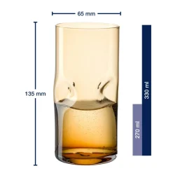 Trinkglas VESUVIO 330 ml amber 4er Set