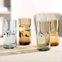 Trinkglas VESUVIO 330 ml braun 4er-Set