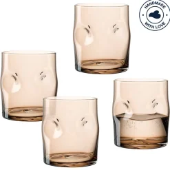 Trinkglas VESUVIO 300 ml braun 4er-Set
