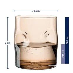 Trinkglas VESUVIO 300 ml braun 4er-Set