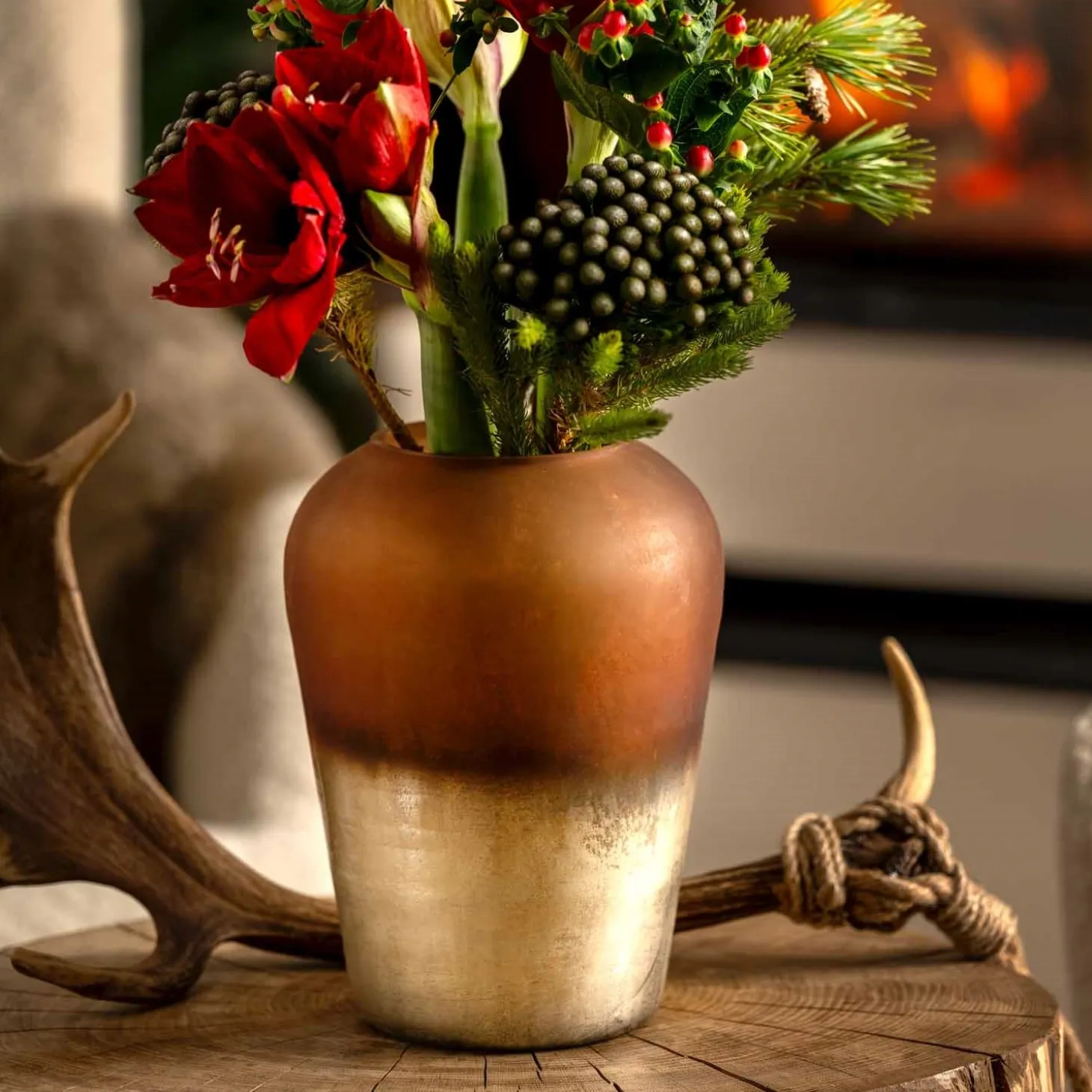 Vase 27 cm burgund CAPANNA