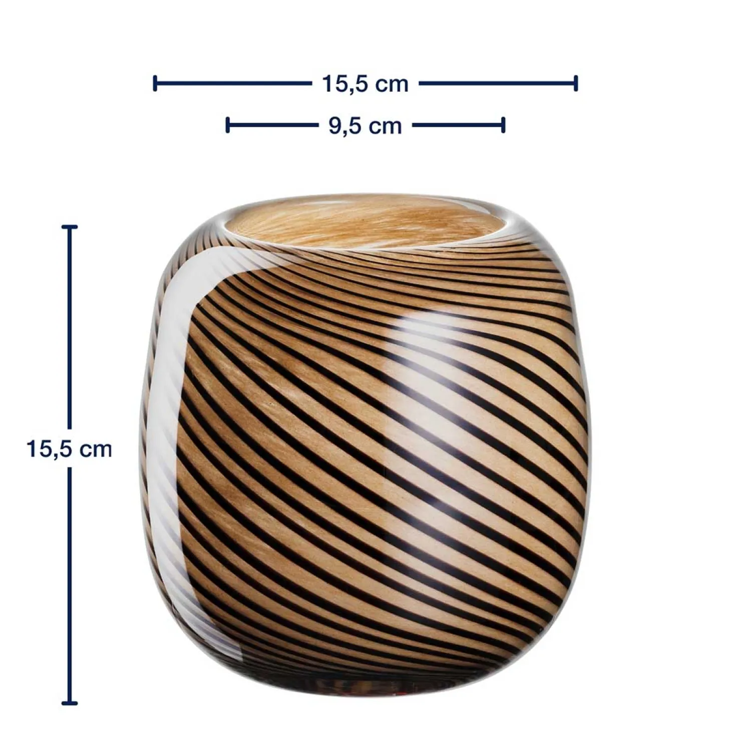 Vase FILO COLORI 16 cm braun