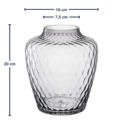 Vase GIULIA 20 cm grau