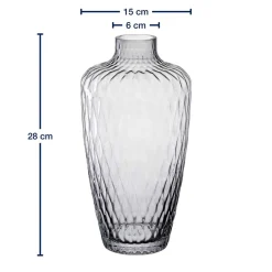 Vase GIULIA 28 cm grau