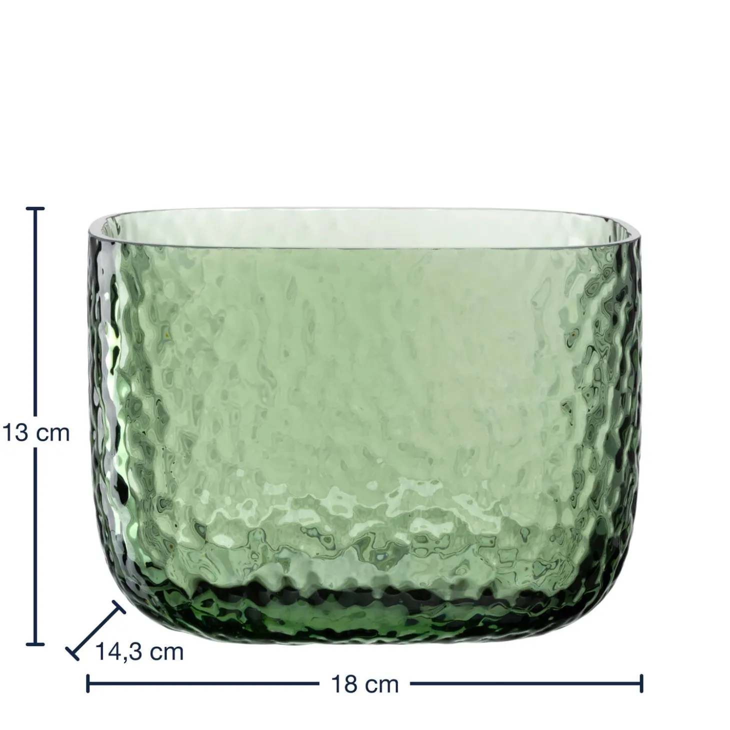 Vase MARTELLO 13 cm grün