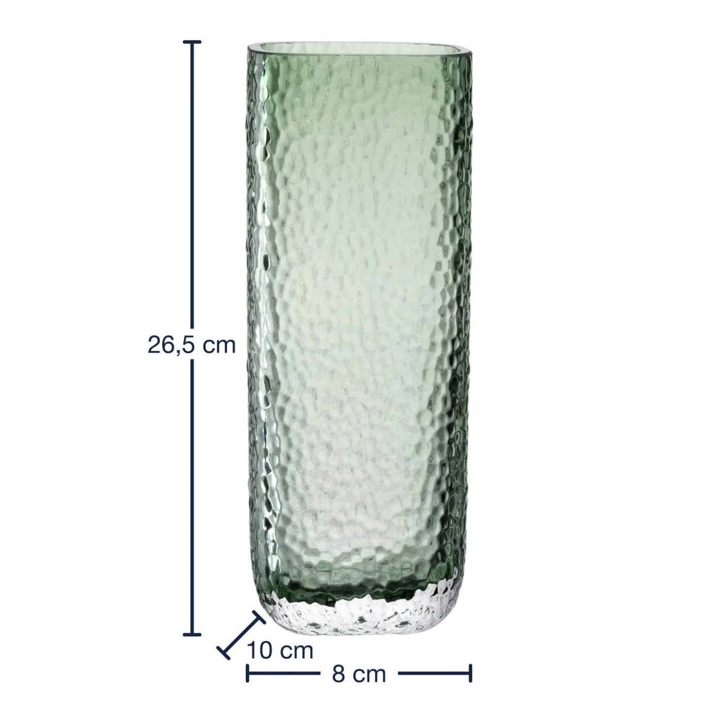 Vase MARTELLO 27 cm grün