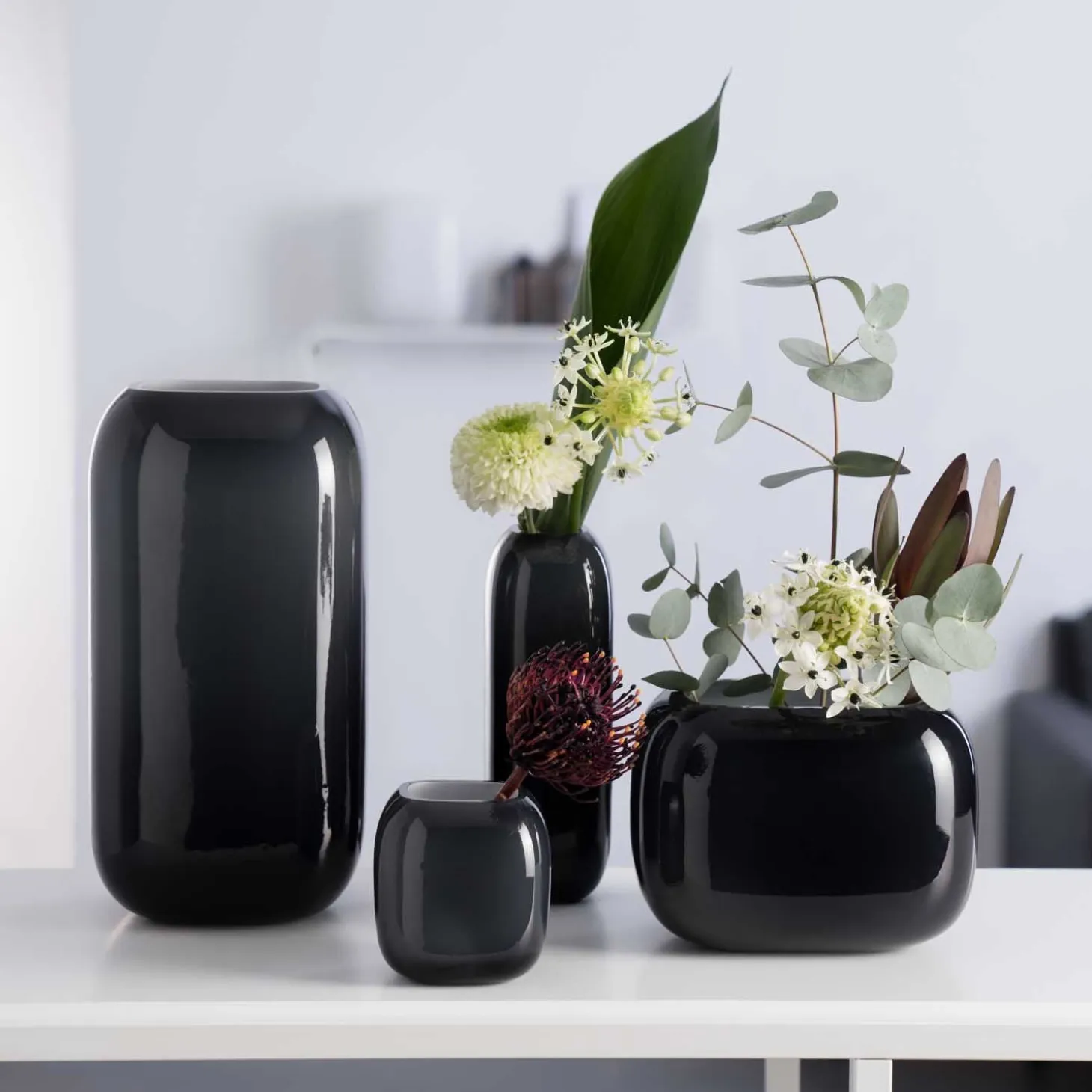 Vase MILANO 21 cm grau