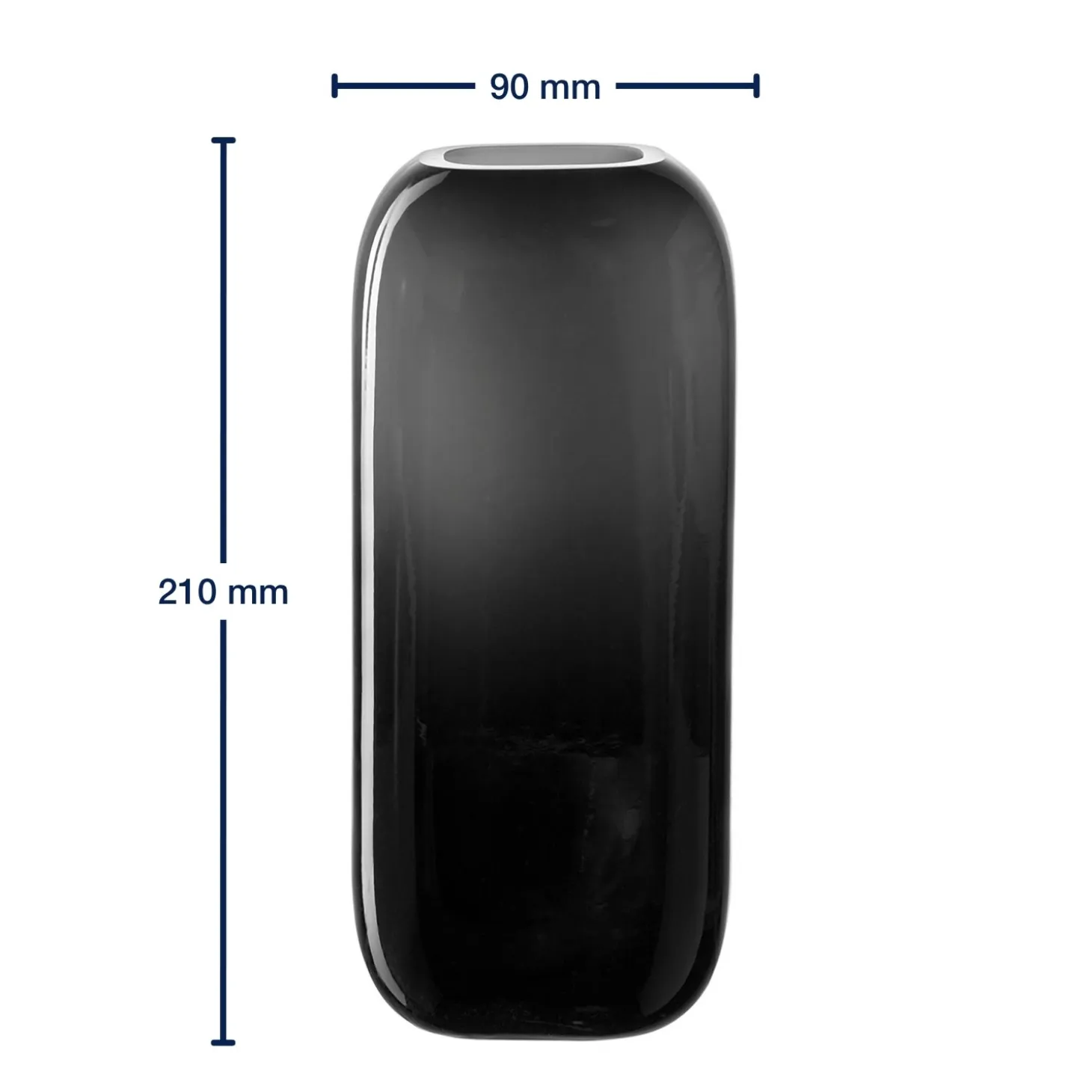 Vase MILANO 21 cm grau