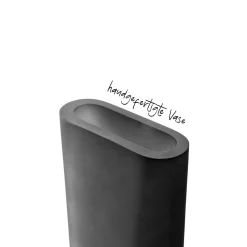 Vase TURNO 34 cm grau satiniert