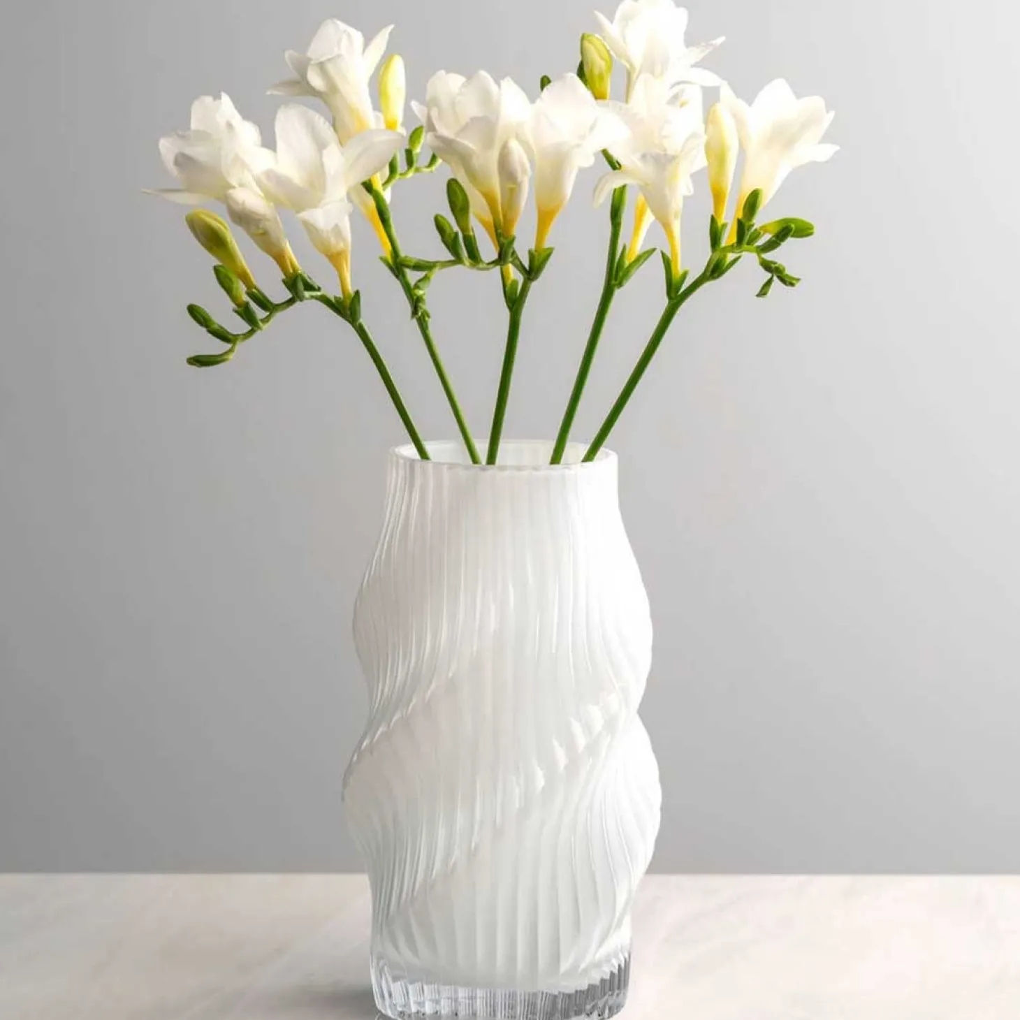 Vase VERDI 19 cm weiß