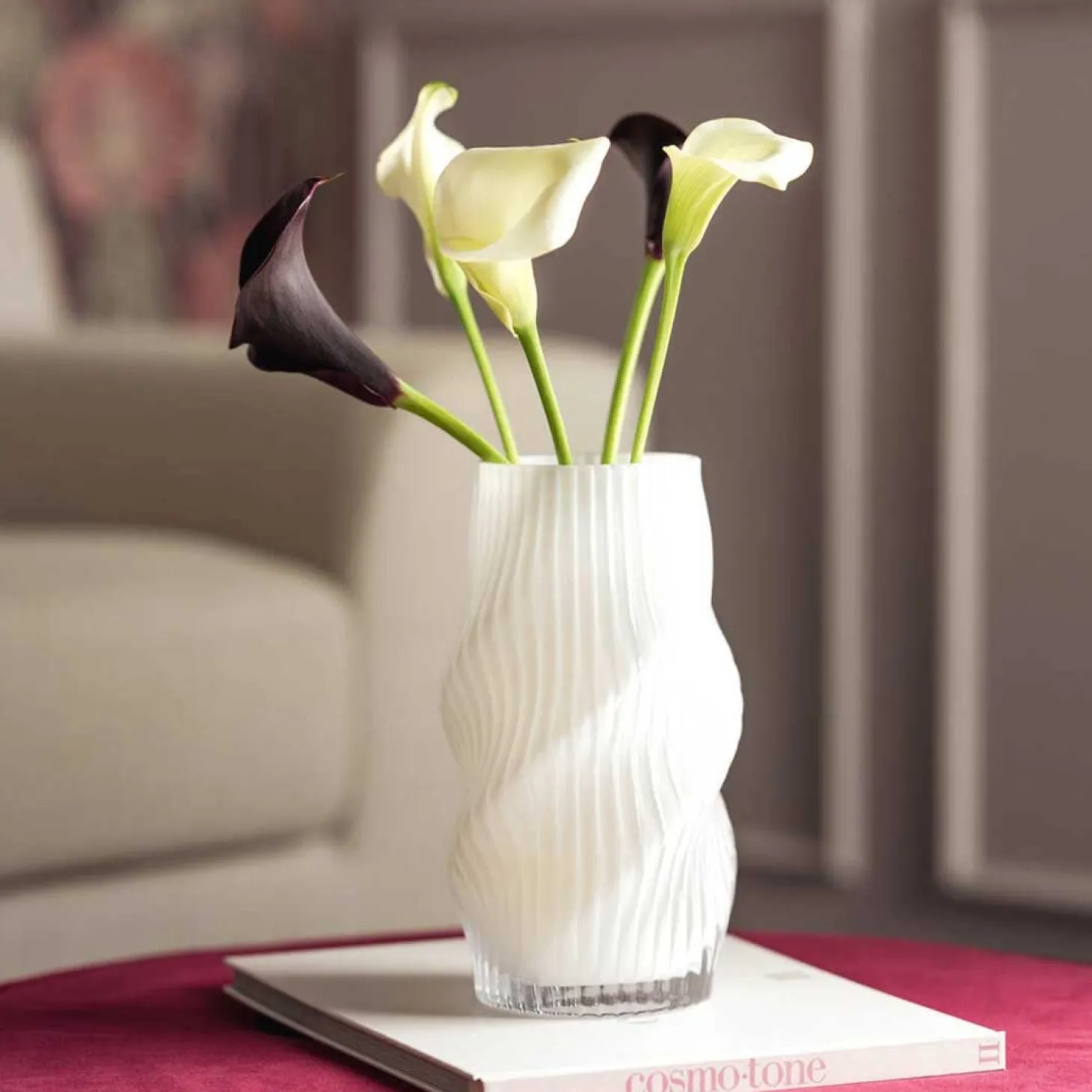 Vase VERDI 23 cm weiß