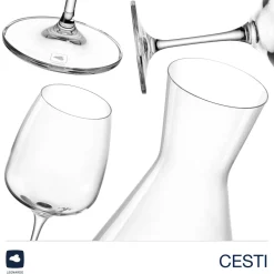 Weinset CESTI 3-teilig + Poliertuch