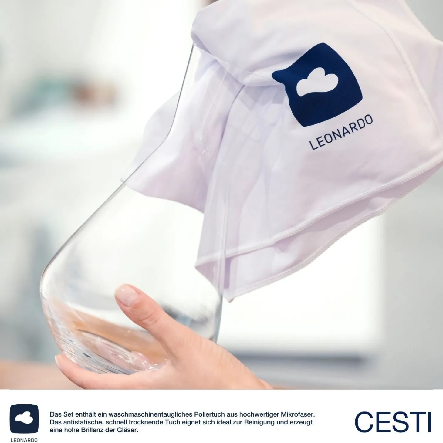 Weinset CESTI 3-teilig + Poliertuch