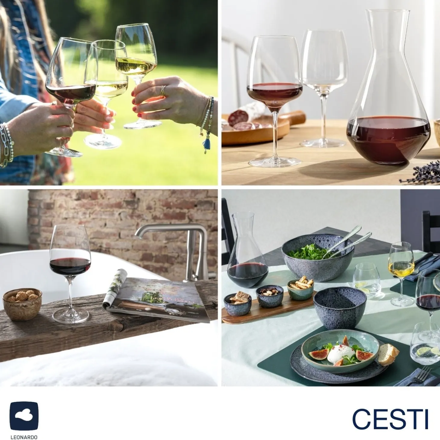 Weinset CESTI 3-teilig + Poliertuch