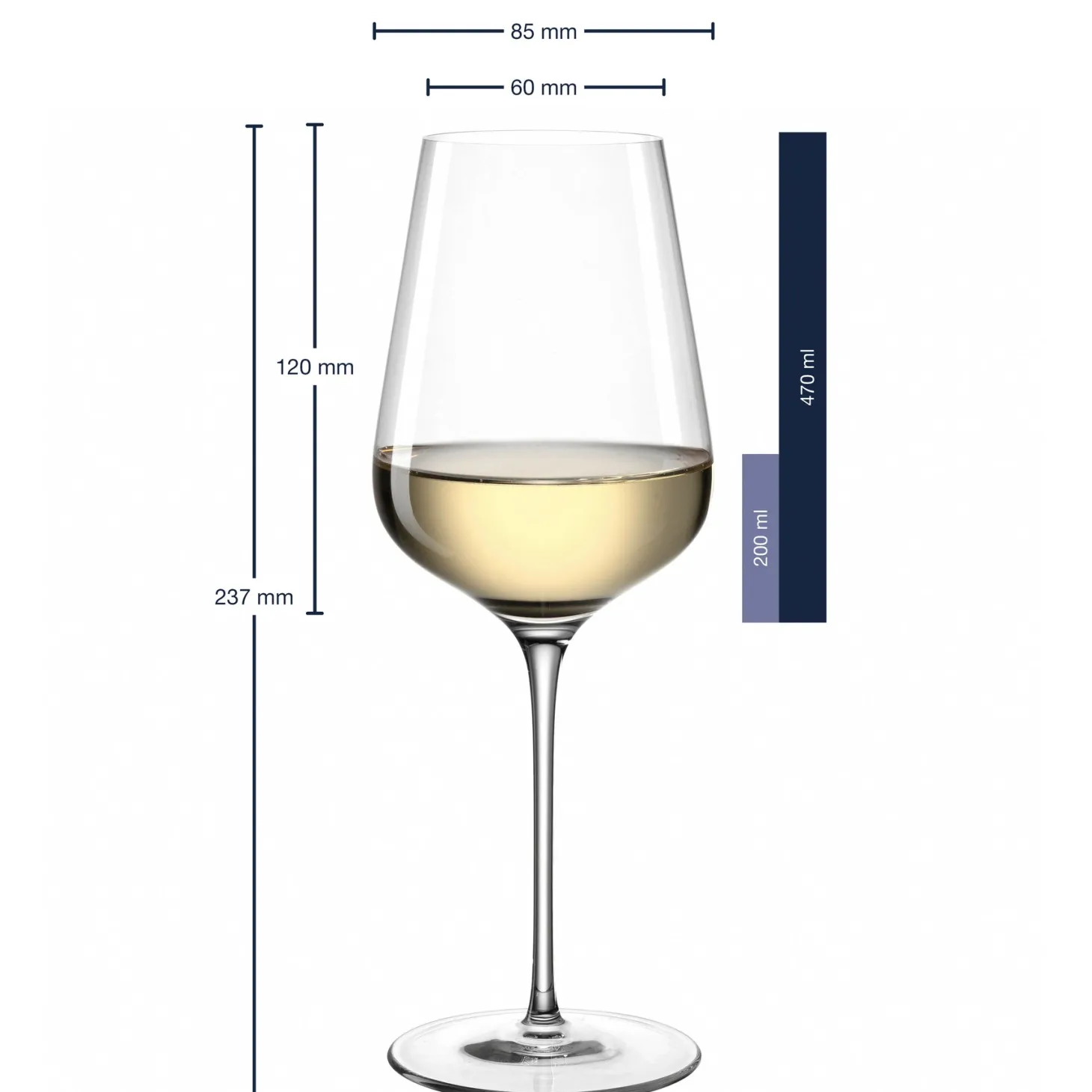Weißweinglas BRUNELLI 580 ml mit persönlicher Gravur