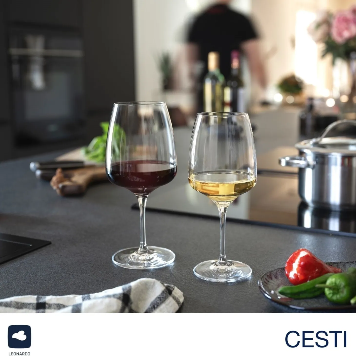 Weißweinglas CESTI 360 ml 6er-Set + Poliertuch