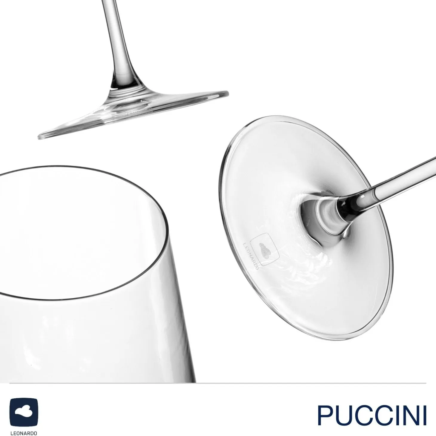 Weißweinglas PUCCINI 560 ml 6er-Set + Poliertuch