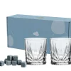 Whiskybecher DOF CAPRI 330 ml 2er-Set mit 8 Kühlsteinen