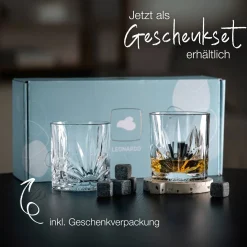 Whiskybecher DOF CAPRI 330 ml 2er-Set mit 8 Kühlsteinen